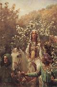 John Collier Queen Guinever-s Maying Spain oil painting artist